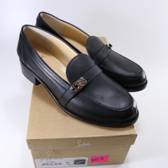 black Lock Me Moc Leather classic turnlock loafers D571 - Picture 3 of 12